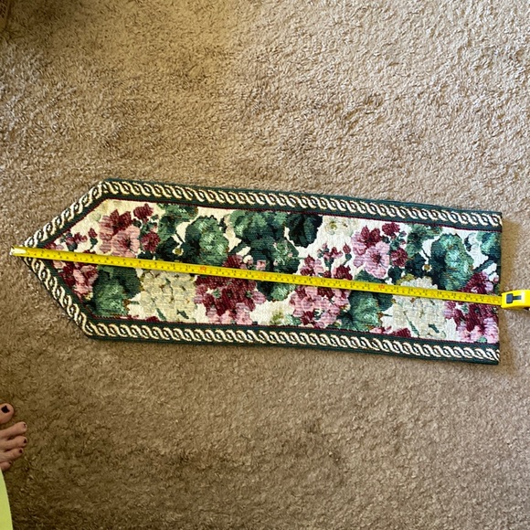 Tapestry-Like Table Runner 64”L x 10 1/2”W (Point to Point) Excellent Condition - Picture 2 of 5